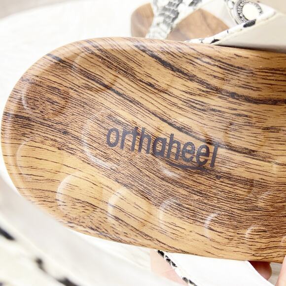 Orthaheel Vionic 9 Womens Ivory Snake Print Leather Yasmin II Gladiator Sandals - Picture 7 of 10